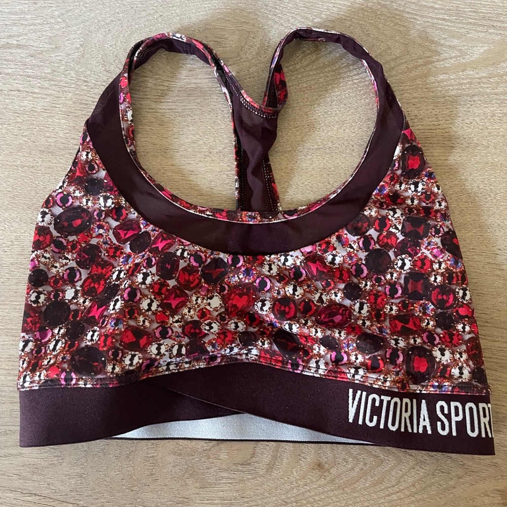 Victoria Sport Red and Brown Sports Bra